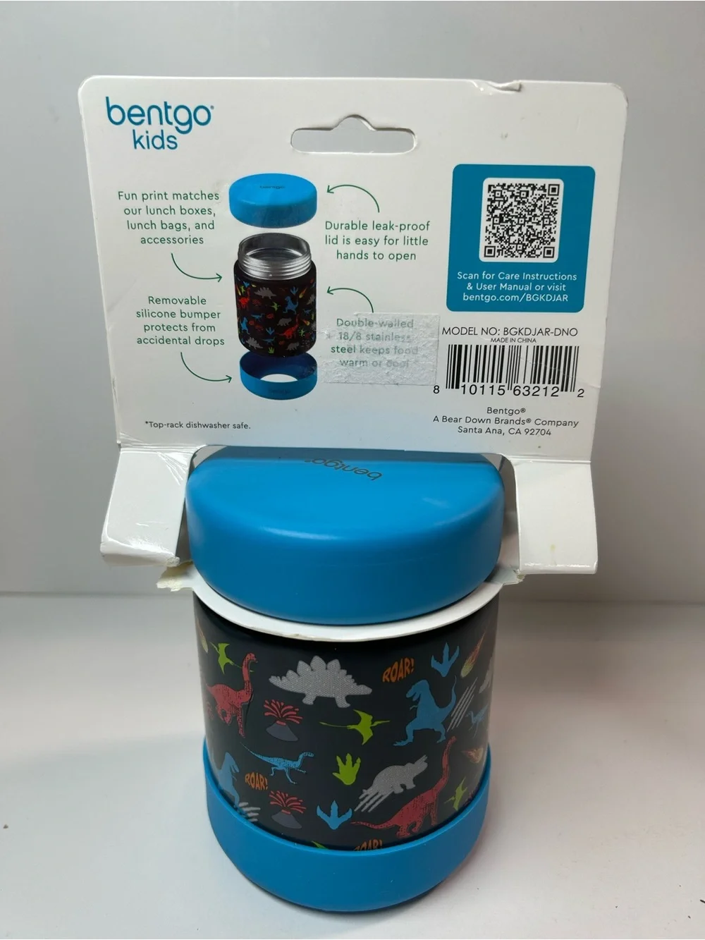 NEW Bentgo Kids’ Stainless Steel Insulated Food Jar in Dino Pattern